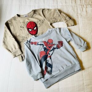 Bundle Toddlers 2T Spider-Man Graphic Pullover Crewneck Sweaters